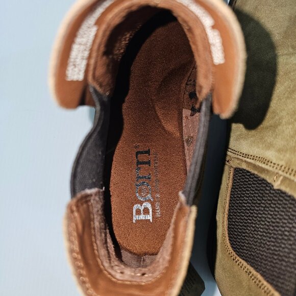 Born Laney Chelsea Ankle Bootie Women 9.5 Rust Brown Suede Distressed Rustic NEW - Picture 10 of 15